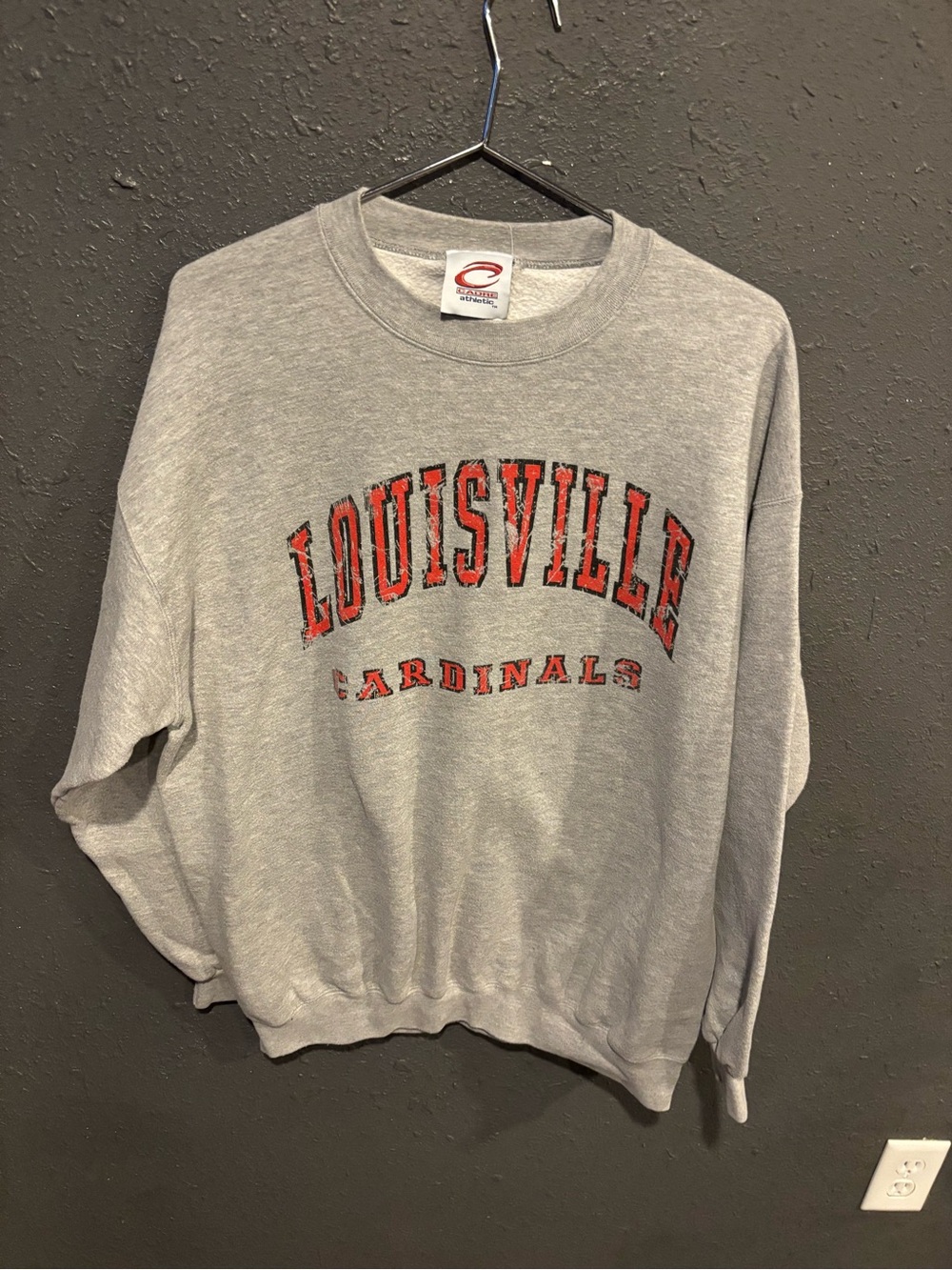 Louisville Cardinals Gray Crewneck Sweatshirt